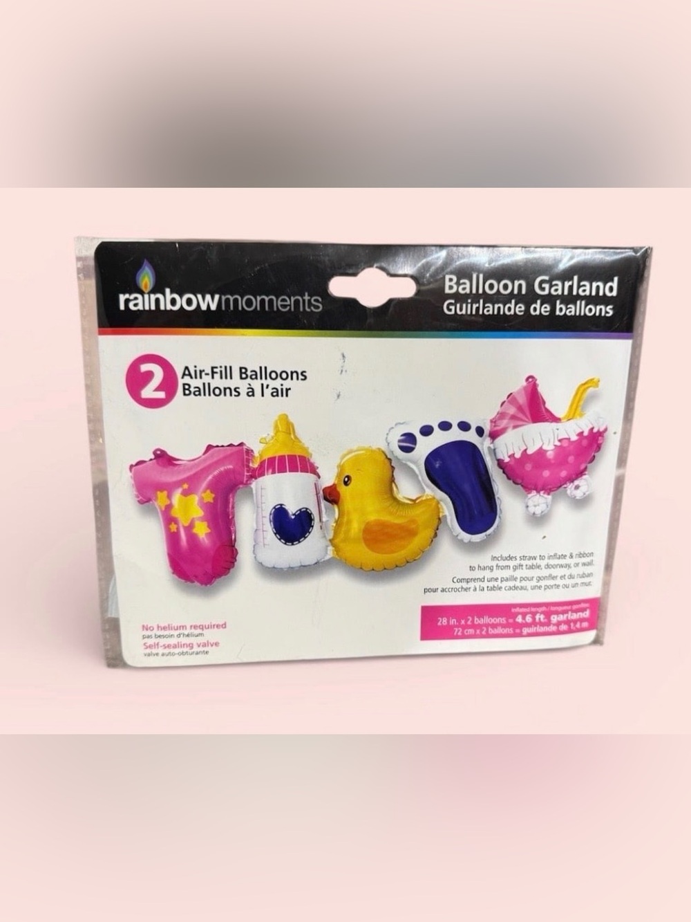 Pink Baby Shower Garland Balloon Set